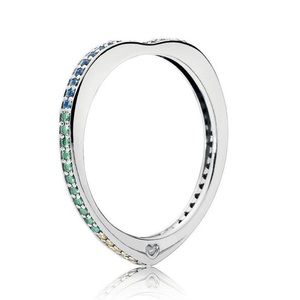 Pandora Arc of Love Multicolored Heart Ring